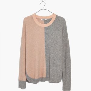 Madewell Westlake Colorblock Pullover Sweater in Coziest Yarn Size Small